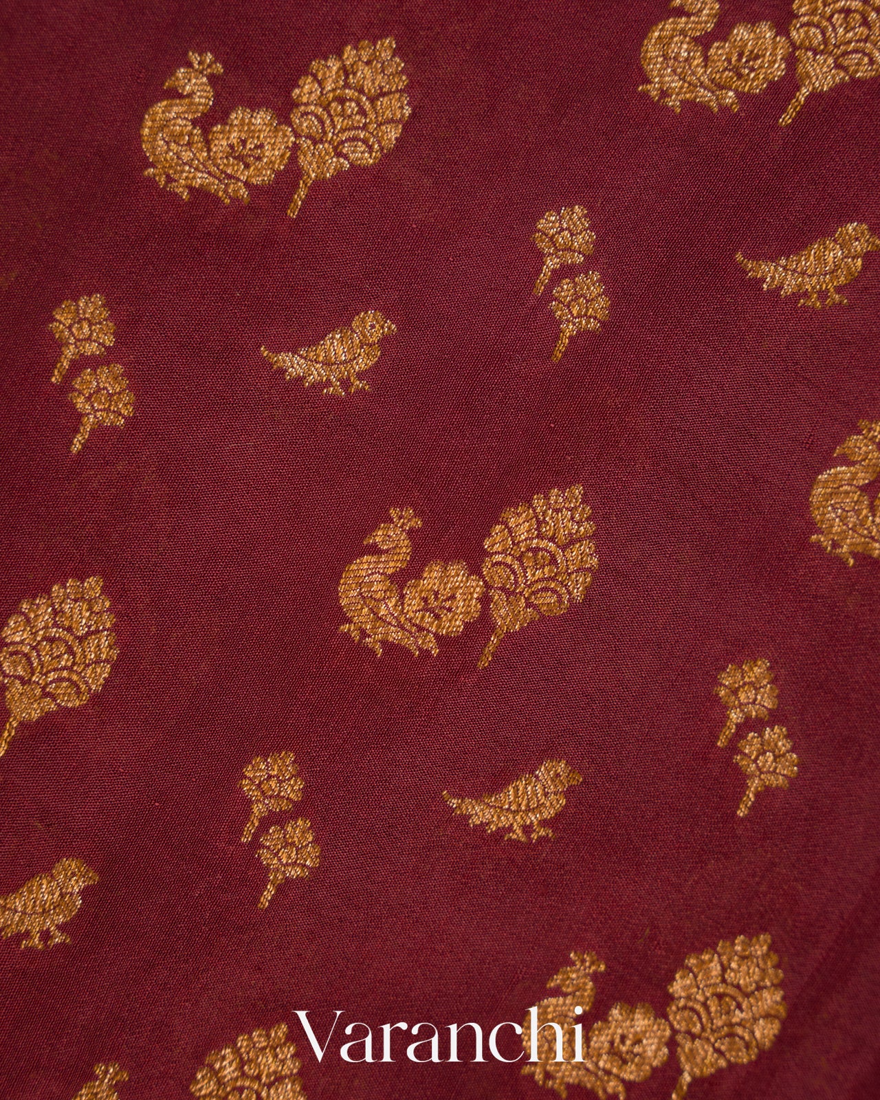 Deep Maroon Pure Crepe Silk Handloom Saree