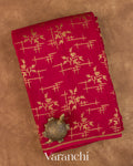 Maroon Borderless Pure Crepe Silk Handloom Saree