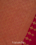 Maroon Borderless Pure Crepe Silk Handloom Saree