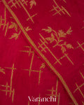 Maroon Borderless Pure Crepe Silk Handloom Saree