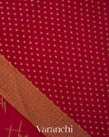 Maroon Borderless Pure Crepe Silk Handloom Saree