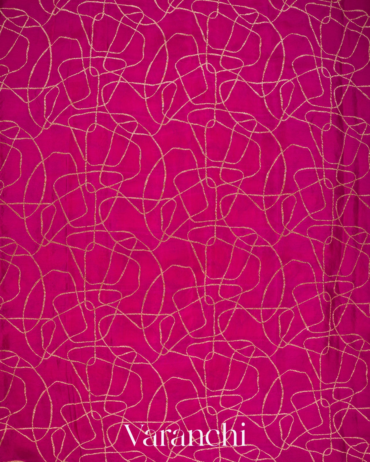 Rani Pink Pure Crepe Silk Handloom Saree