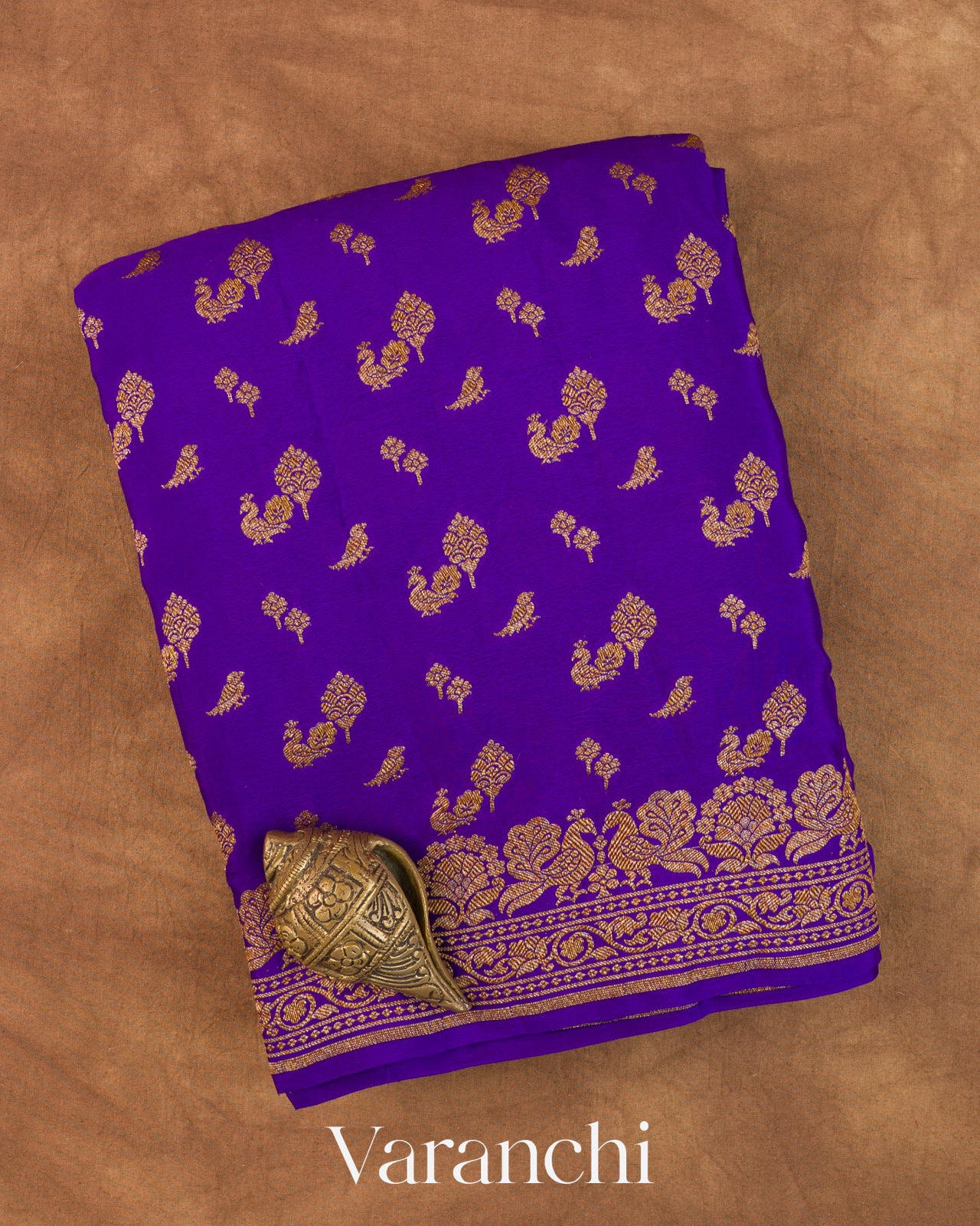 Ink Blue Pure Crepe Silk Handloom Saree