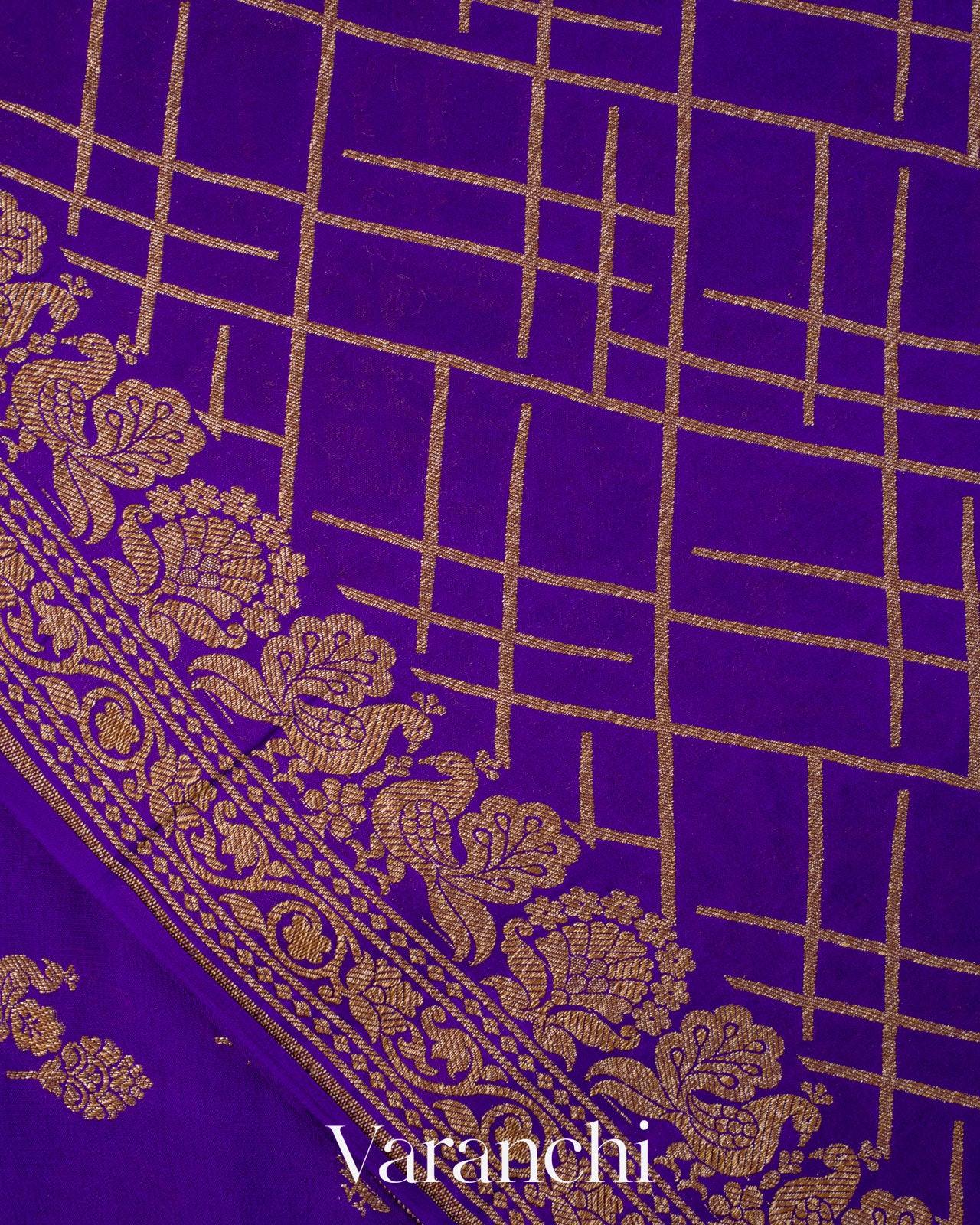 Ink Blue Pure Crepe Silk Handloom Saree