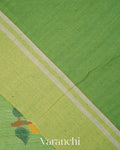 Pista Green Jamdani Pure Matka Silk Handloom Saree