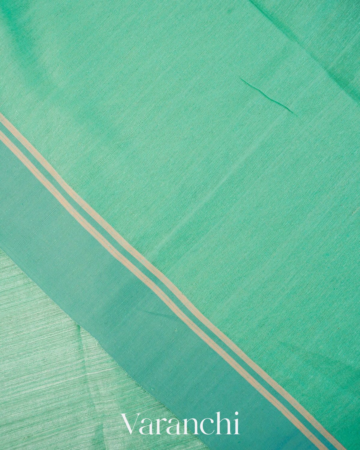 Sea Green Jamdani Pure Matka Silk Handloom Saree