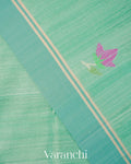 Sea Green Jamdani Pure Matka Silk Handloom Saree