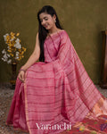 Pink Sequin with Jamdani Paithani Pallu Pure Matka Silk Handloom Saree