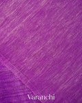 Purple Floral Jamdani Pure Matka Silk Handloom Saree