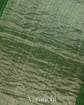 Bottle Green Jamdani Pure Matka Tissue Silk Handloom Saree