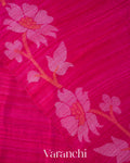 Rani Pink Floral Jamdani Pure Matka Silk Handloom Saree