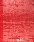 Tulip Red Floral Jamdani Pure Matka Silk Handloom Saree