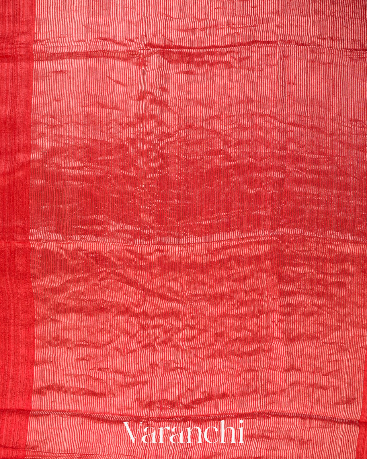 Tulip Red Floral Jamdani Pure Matka Silk Handloom Saree