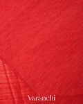 Tulip Red Floral Jamdani Pure Matka Silk Handloom Saree