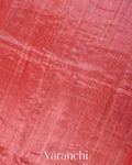 Coral Red Floral Jamdani Pure Matka Silk Handloom Saree