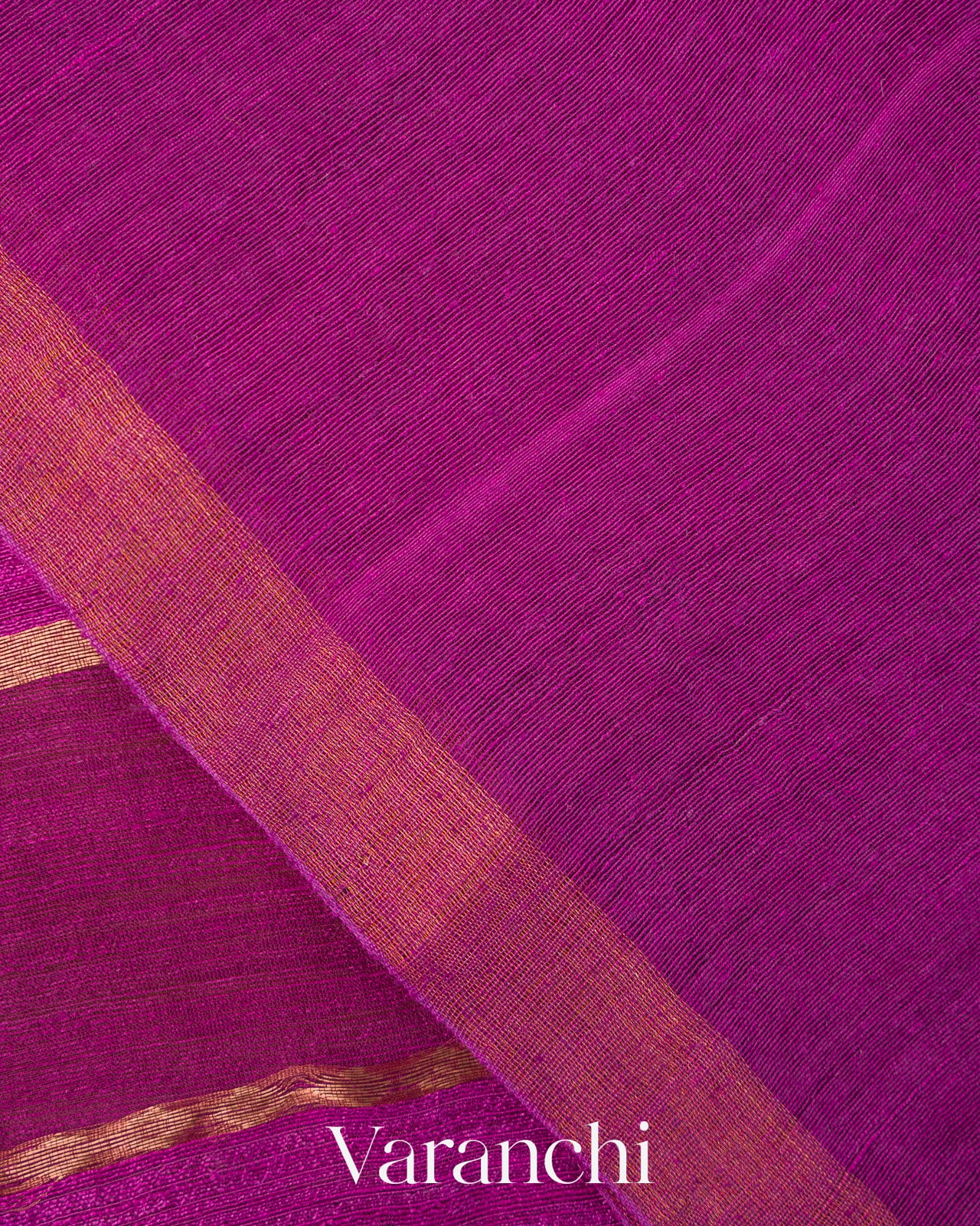 Magenta Jamdani Striped Pure Matka Silk Handloom Saree