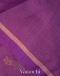 Purple Jamdani Pure Tussar Tissue Silk Handloom Saree