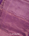 Purple Jamdani Pure Tussar Tissue Silk Handloom Saree