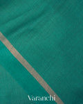 Teal Blue Jamdani Pure Tussar Tissue Silk Handloom Saree