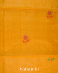 Mango Yellow Jamdani Pure Tussar Silk Handloom Saree