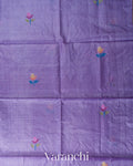 Lavender Jamdani Pure Tussar Silk Handloom Saree