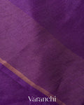 Purple Jamdani Pure Tussar Tissue Silk Handloom Saree
