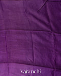 Purple Jamdani Pure Tussar Tissue Silk Handloom Saree