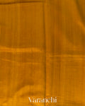 Mustard Yellow Hand Brushed Pure Raw Silk Handloom Saree