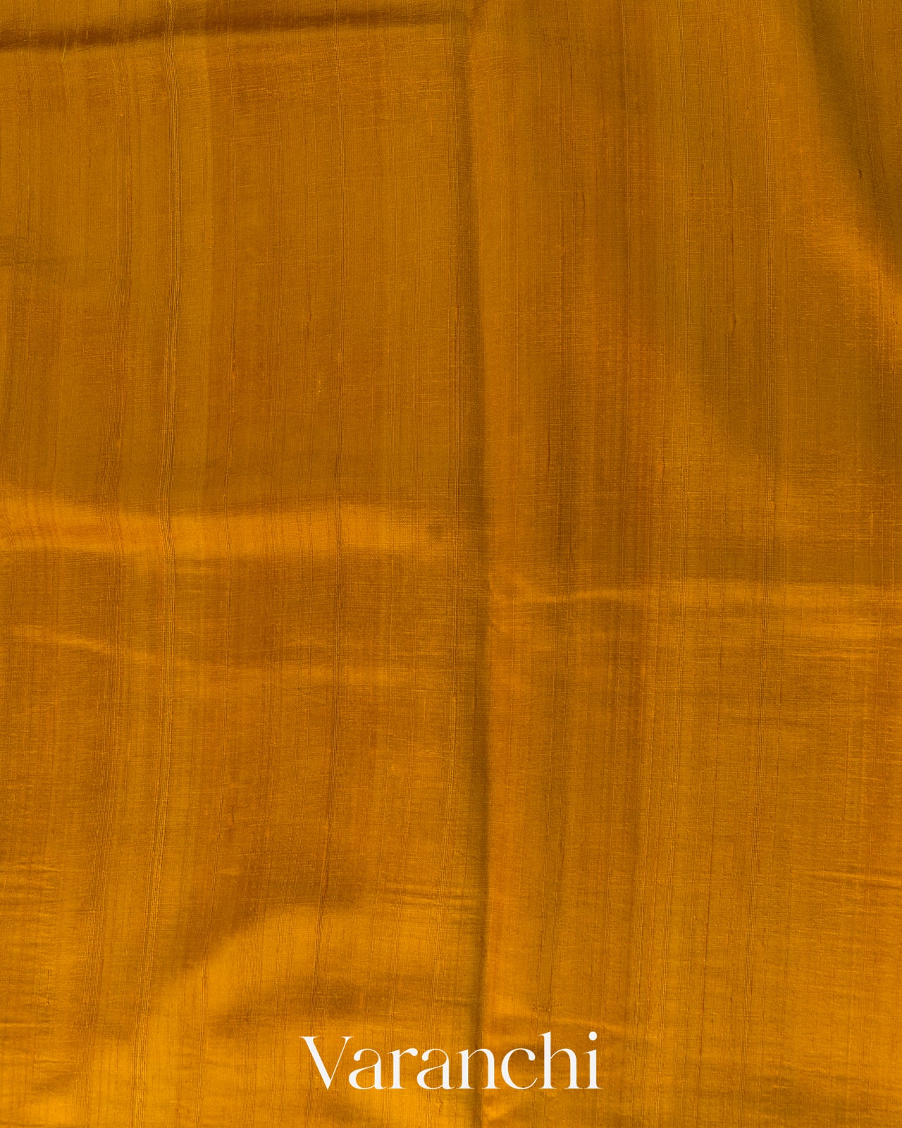 Mustard Yellow Hand Brushed Pure Raw Silk Handloom Saree