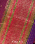 Mulberry Wine Pure Raw Silk Handloom Saree