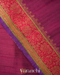 Mulberry Wine Pure Raw Silk Handloom Saree