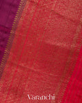 Deep Wine Pure Raw Silk Handloom Saree
