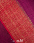 Deep Wine Pure Raw Silk Handloom Saree