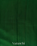 Emerald Green Contrast Border Pure Raw Silk Handloom Saree