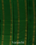 Marigold Orange Striped Pure Mysore Crepe Silk Saree