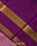 Baby Pink Striped Pure Mysore Crepe Silk Saree