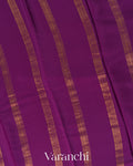 Baby Pink Striped Pure Mysore Crepe Silk Saree
