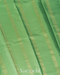 Bottle Green Striped Pure Mysore Crepe Silk Saree