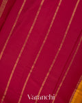 Mustard Orange Pure Mysore Crepe Silk Saree