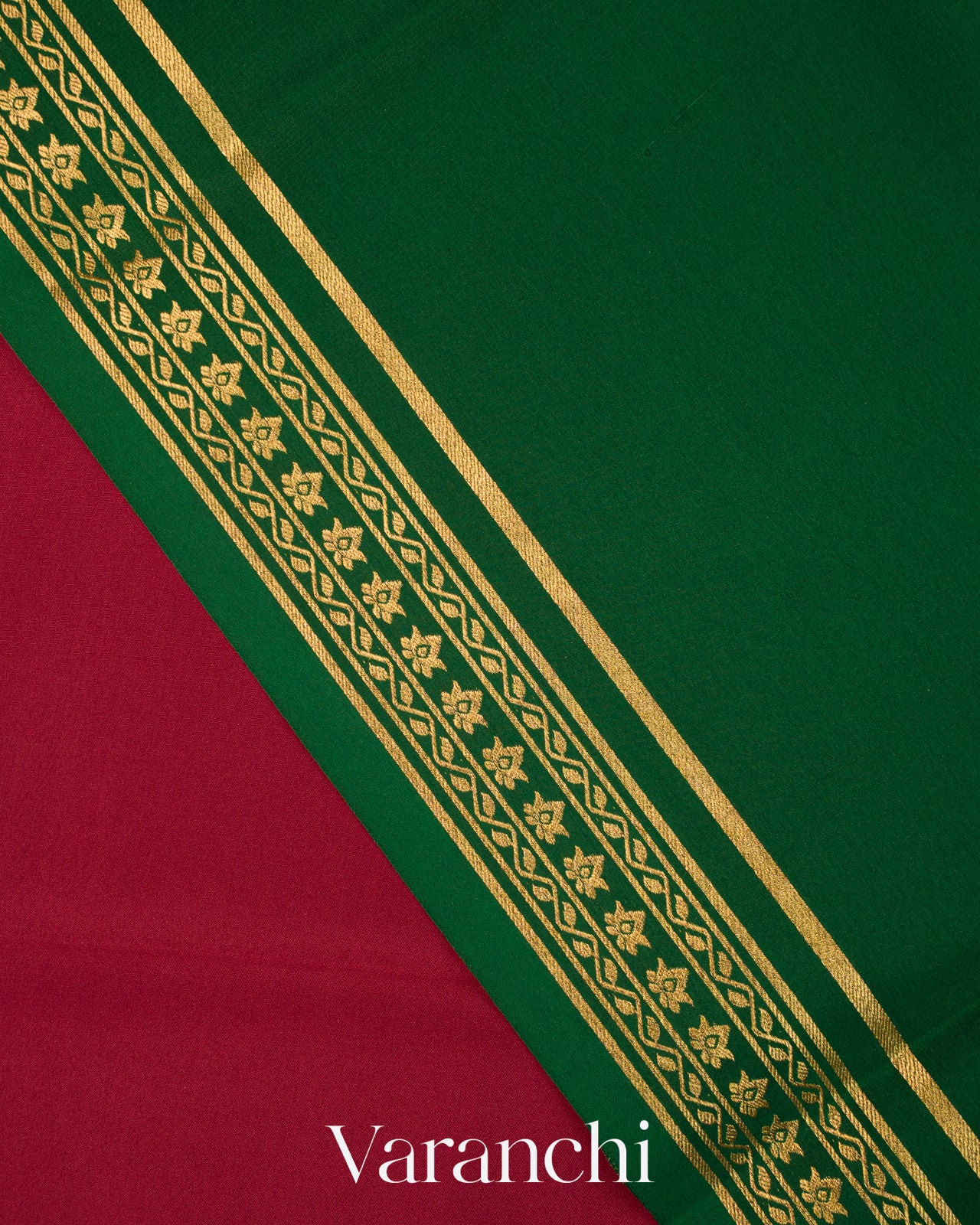 Wine Red Pure Mysore Crepe Silk Saree