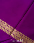 Royal Purple Pure Mysore Crepe Silk Saree