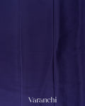 Navy Blue Pure Mysore Crepe Silk Saree