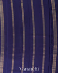Navy Blue Pure Mysore Crepe Silk Saree