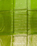 Parrot Green Tissue Pure Kora Silk Saree