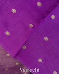 Purple Tissue Pure Kora Silk Saree