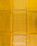 Bright Yellow Tissue Pure Kora Silk Saree