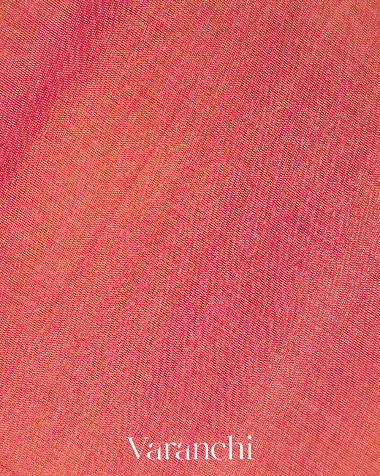 Coral Pink Pure Maheshwari Silk Cotton Tissue Handloom Saree