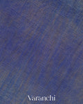 Ink Blue Pure Maheshwari Silk Cotton Tissue Handloom Saree