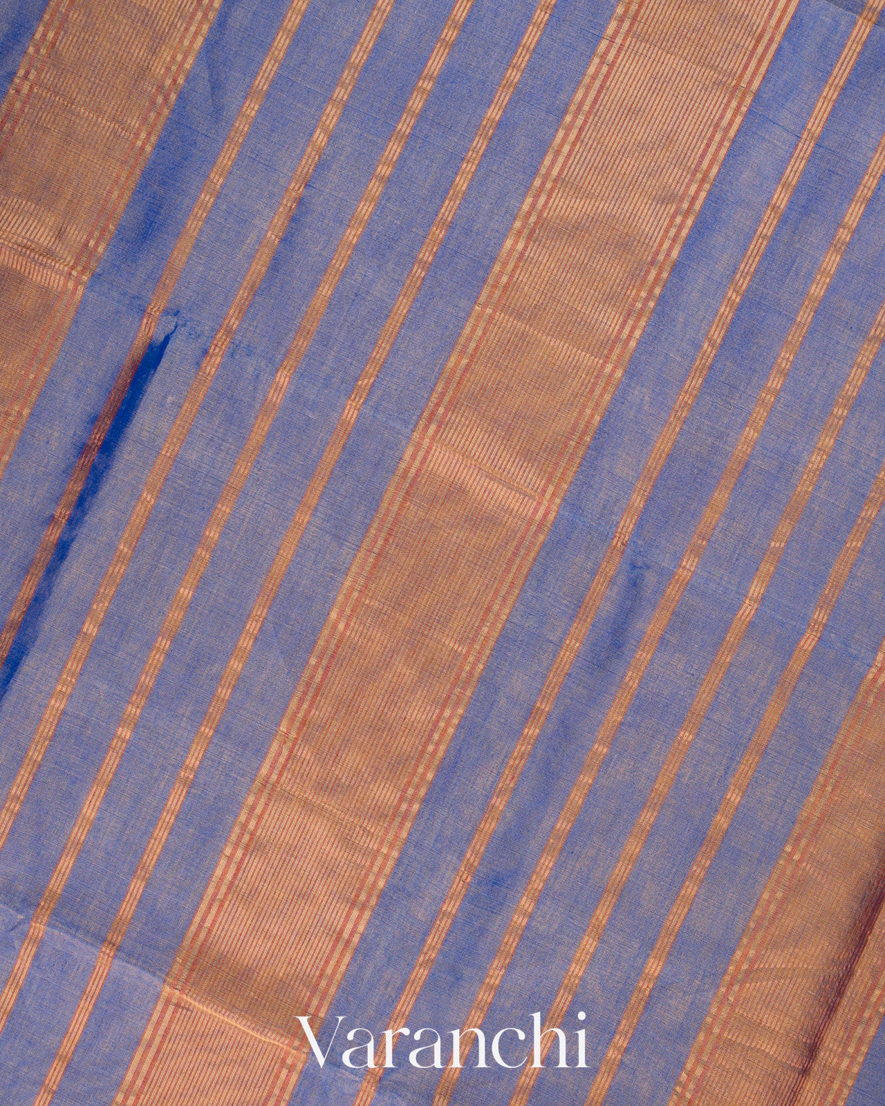 Ink Blue Pure Maheshwari Silk Cotton Tissue Handloom Saree