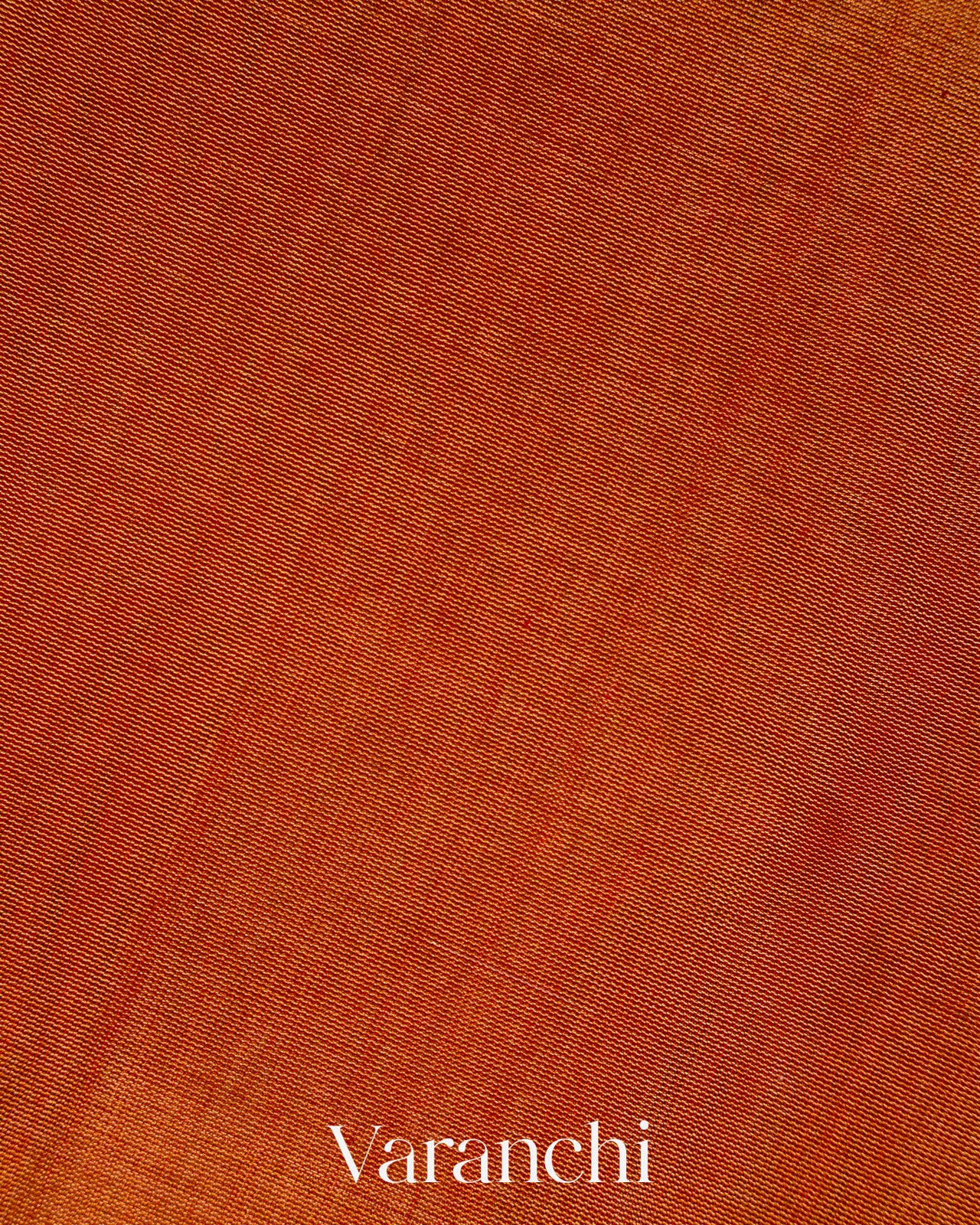 Rust Orange Pure Maheshwari Silk Cotton Tissue Handloom Saree